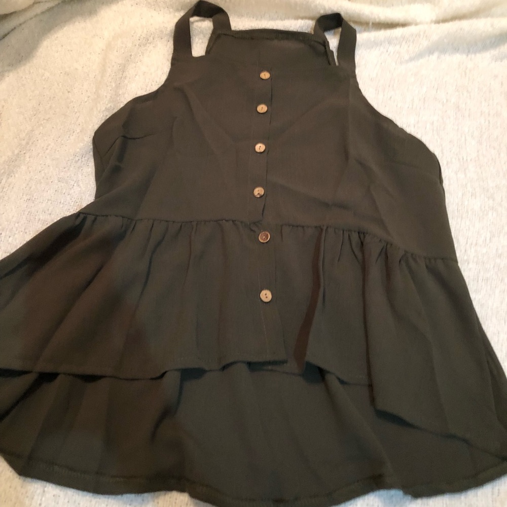 Button front tank top